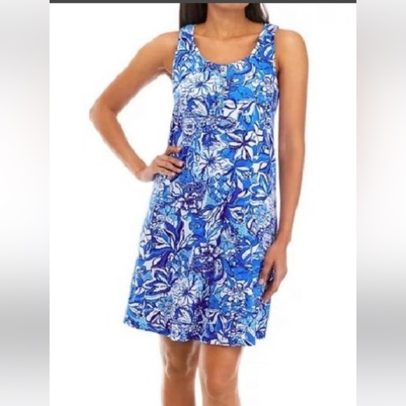 NWT Lela Flocking Fabulous blue tank dress - Picture 7 of 7